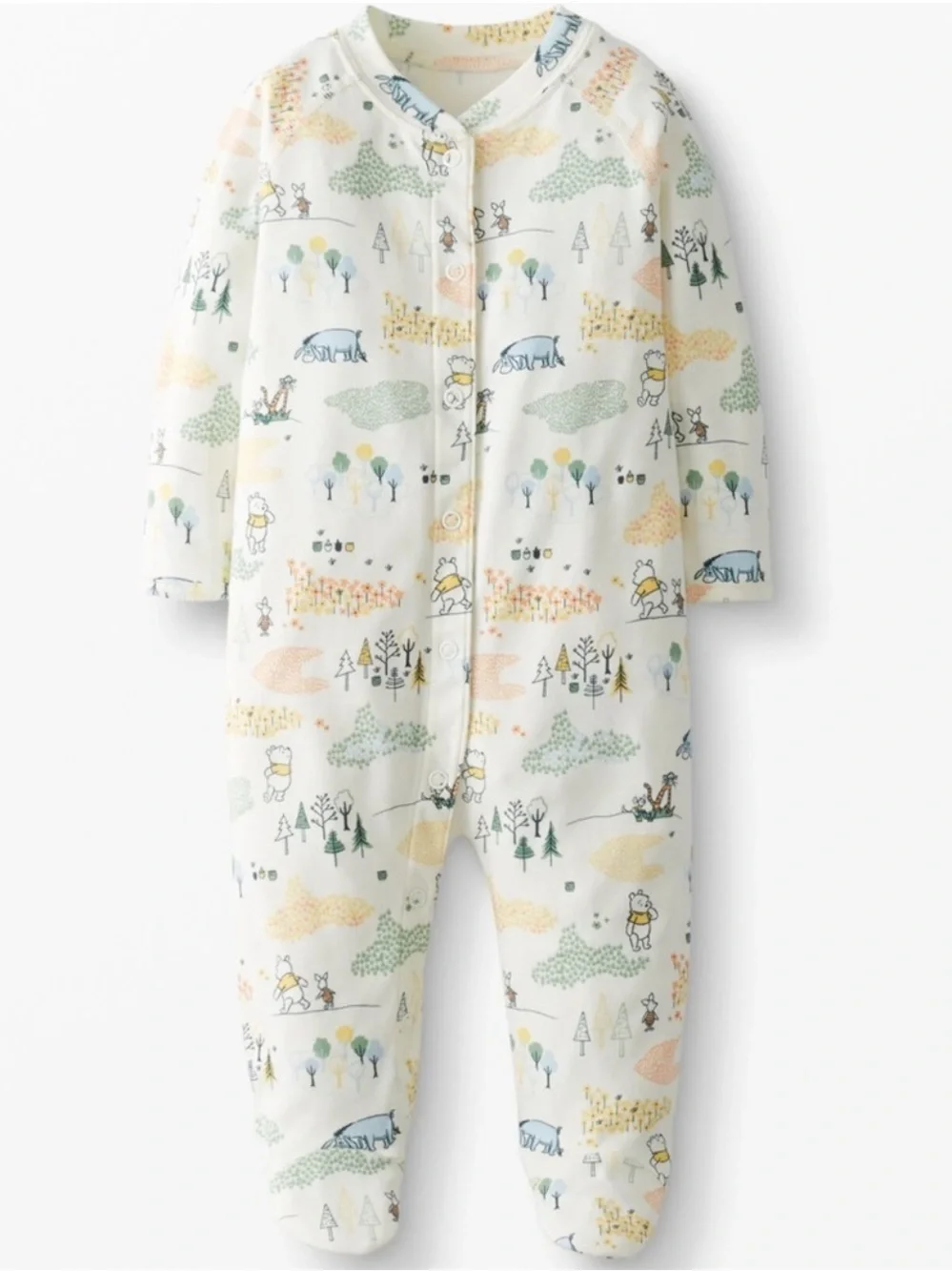 Hanna Andersson Disney Winnie The Pooh zip up footie